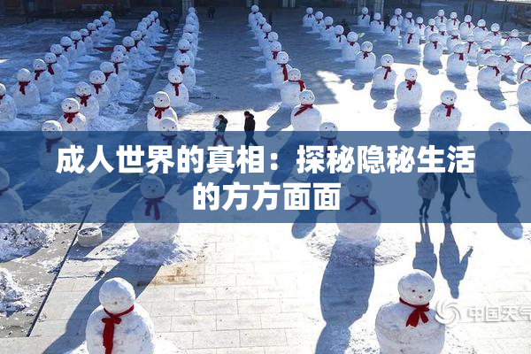 成人世界的真相：探秘隐秘生活的方方面面
