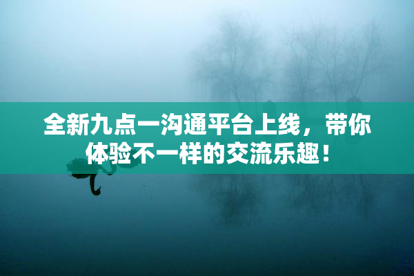全新九点一沟通平台上线，带你体验不一样的交流乐趣！