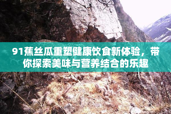 91蕉丝瓜重塑健康饮食新体验，带你探索美味与营养结合的乐趣