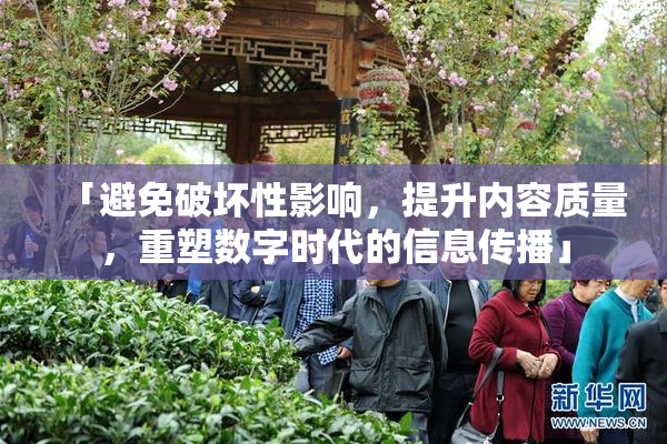 「避免破坏性影响，提升内容质量，重塑数字时代的信息传播」