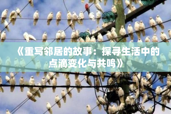 《重写邻居的故事：探寻生活中的点滴变化与共鸣》