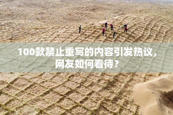 100款禁止重写的内容引发热议，网友如何看待？