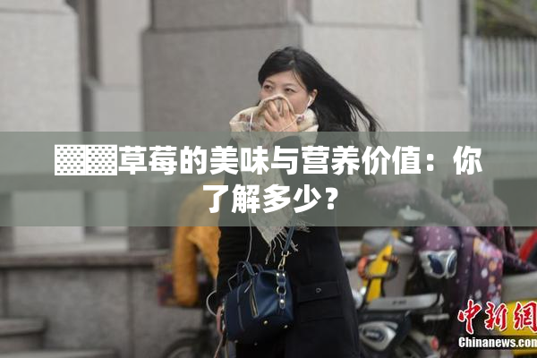 ▓▓草莓的美味与营养价值：你了解多少？