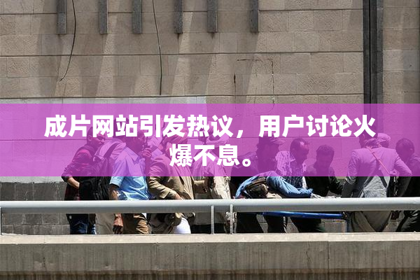 成片网站引发热议，用户讨论火爆不息。