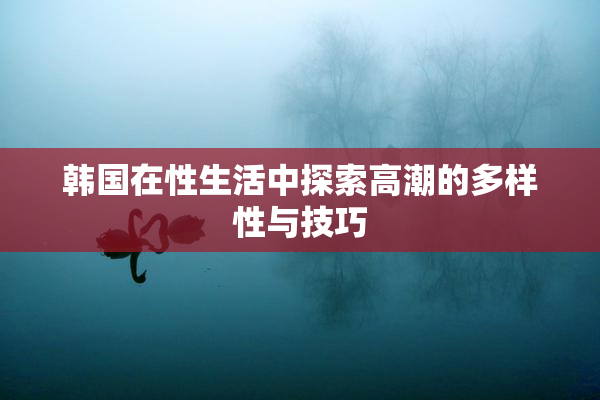 韩国在性生活中探索高潮的多样性与技巧