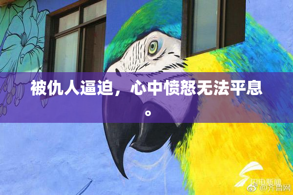 被仇人逼迫，心中愤怒无法平息。