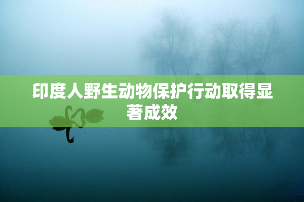 印度人野生动物保护行动取得显著成效