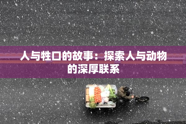 人与牲口的故事：探索人与动物的深厚联系