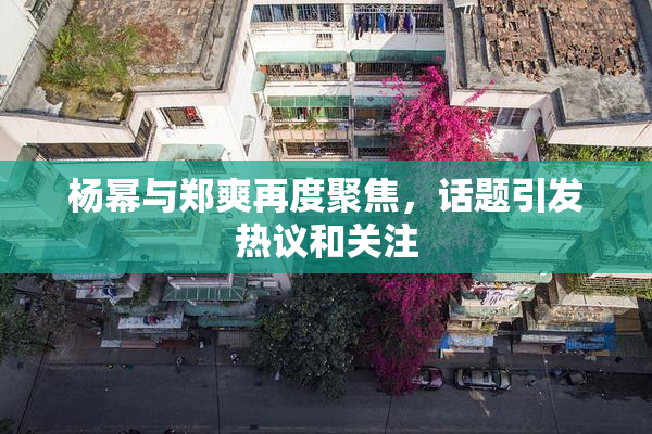 杨幂与郑爽再度聚焦，话题引发热议和关注