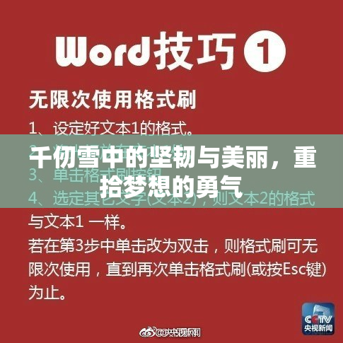 千仞雪中的坚韧与美丽，重拾梦想的勇气