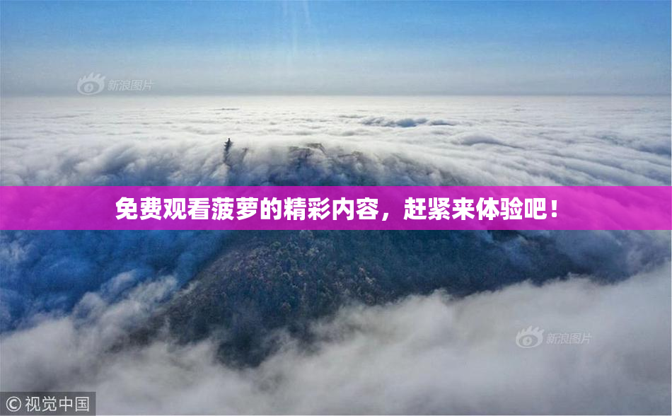 免费观看菠萝的精彩内容，赶紧来体验吧！