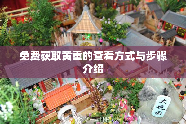 免费获取黄重的查看方式与步骤介绍