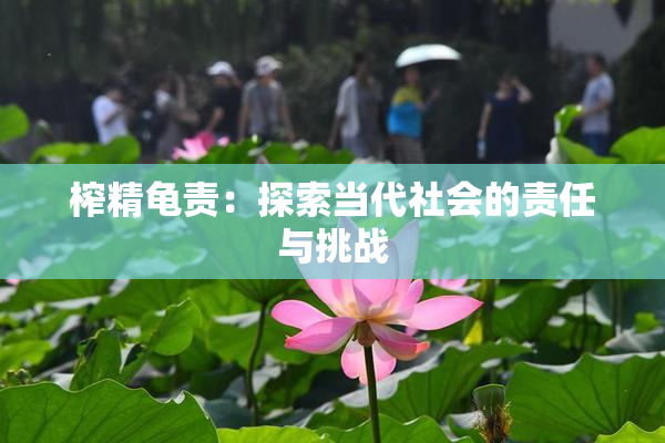 榨精龟责：探索当代社会的责任与挑战