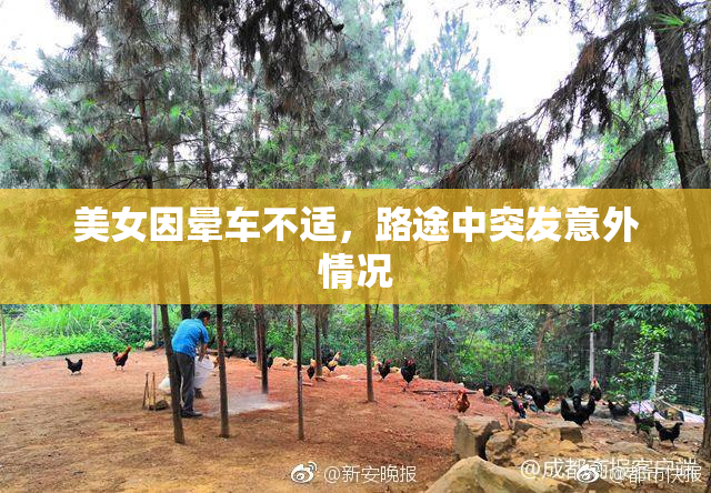 美女因晕车不适，路途中突发意外情况