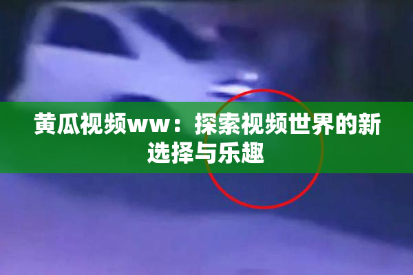 黄瓜视频ww：探索视频世界的新选择与乐趣
