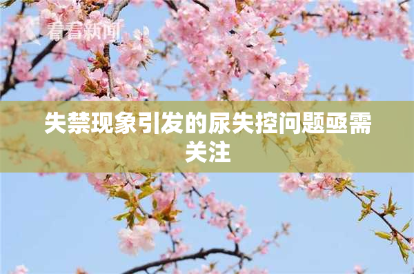 失禁现象引发的尿失控问题亟需关注