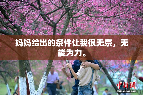 妈妈给出的条件让我很无奈，无能为力。