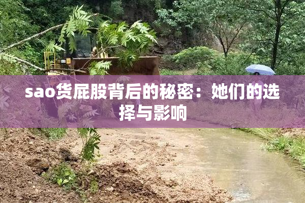sao货屁股背后的秘密：她们的选择与影响
