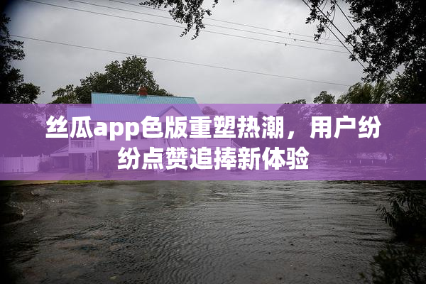 丝瓜app色版重塑热潮，用户纷纷点赞追捧新体验