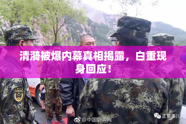 清漪被爆内幕真相揭露，白重现身回应！