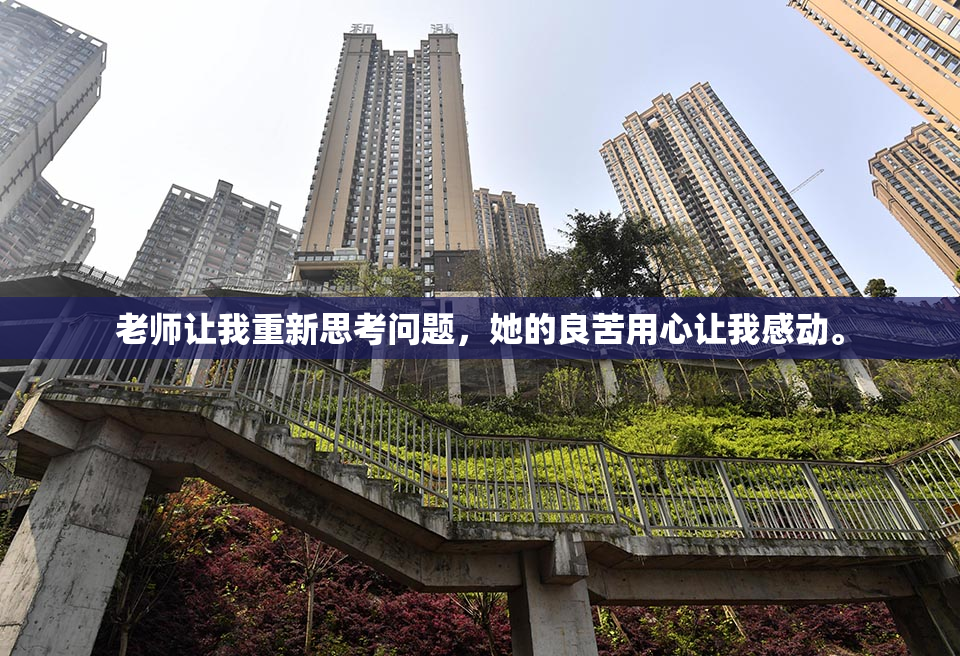 老师让我重新思考问题，她的良苦用心让我感动。