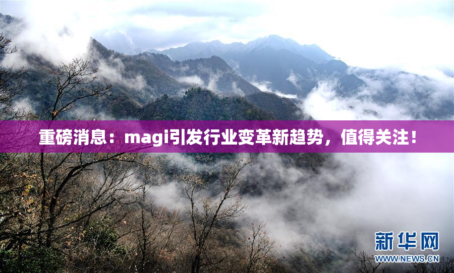 重磅消息：magi引发行业变革新趋势，值得关注！