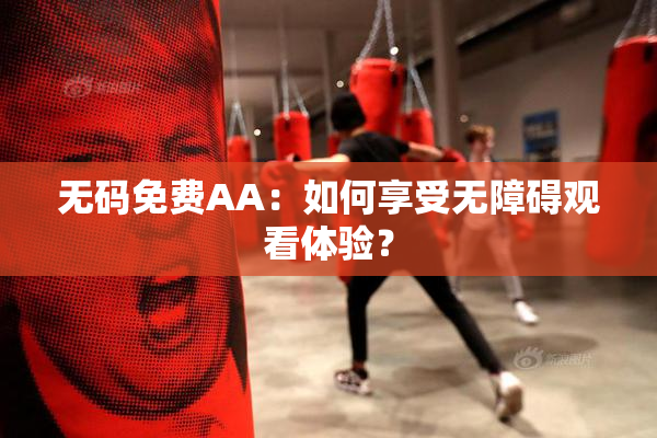 无码免费AA：如何享受无障碍观看体验？