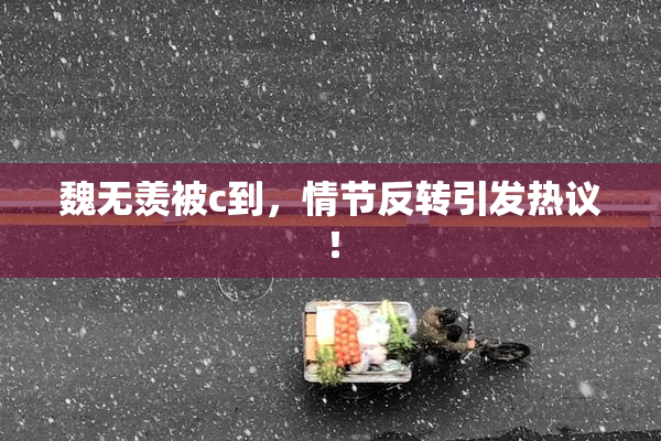 魏无羡被c到，情节反转引发热议！