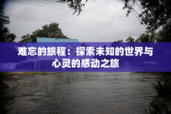 难忘的旅程：探索未知的世界与心灵的感动之旅