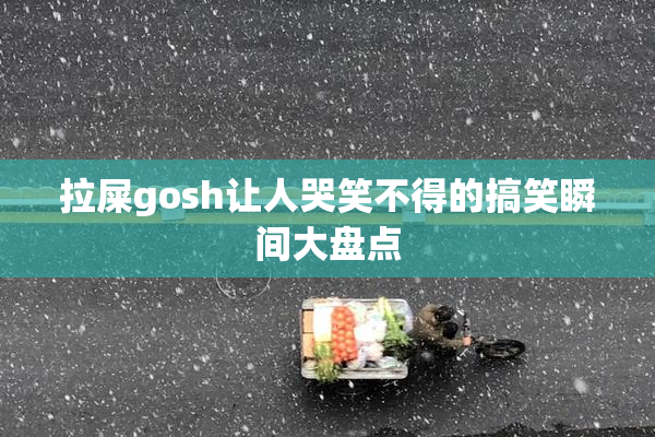 拉屎gosh让人哭笑不得的搞笑瞬间大盘点