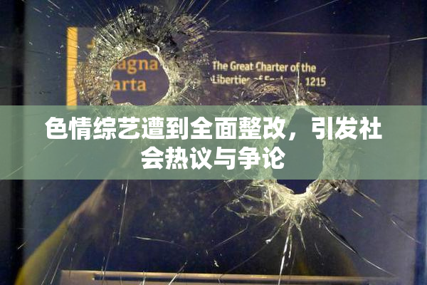 色情综艺遭到全面整改，引发社会热议与争论
