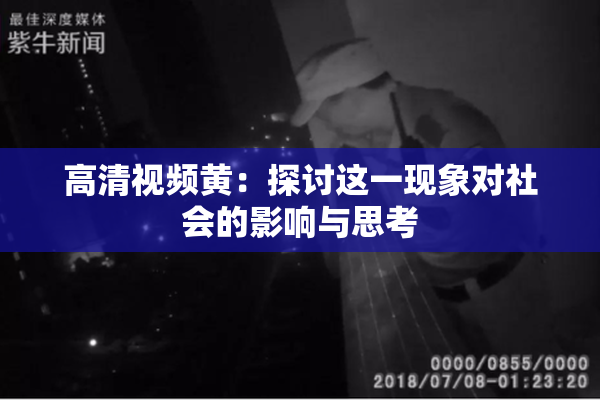 高清视频黄：探讨这一现象对社会的影响与思考