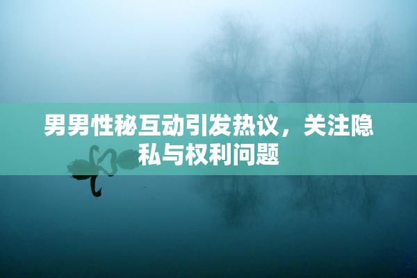男男性秘互动引发热议，关注隐私与权利问题