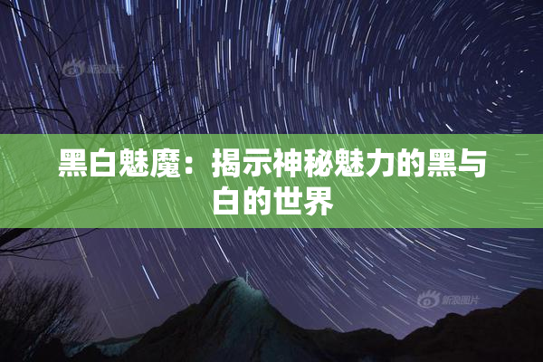 黑白魅魔：揭示神秘魅力的黑与白的世界