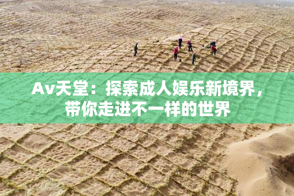 Av天堂：探索成人娱乐新境界，带你走进不一样的世界