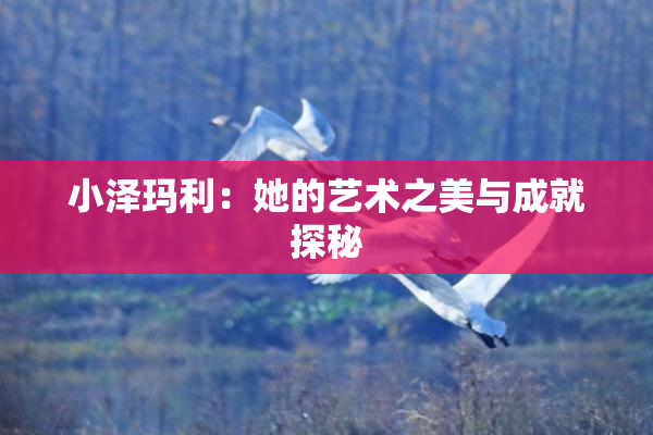 小泽玛利：她的艺术之美与成就探秘